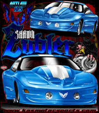 Shawn Zubler Returning Customer 2012 Twin Turbo Version Outlaw 10.5 Trans Am Drag Racing Shirts