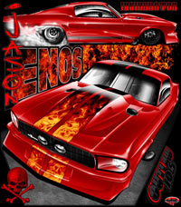 Jason Enos Outlaw 10.5 Turbo Mustang Drag Racing Shirts