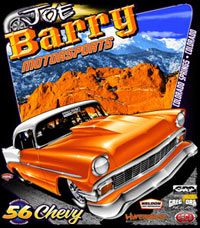 J Barry Pro Street 55 Chevy Racing T Shirt