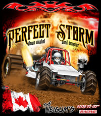 Perfect Storm Sand Dragster Drag Racing Custom T Shirts