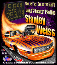 NEW !! Stanley & Weiss World's Quickest Pro Modified Camaro Returning Customer Drag Racing T Shirts