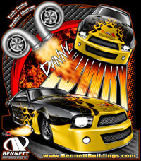 NEW !! Danny Lowry Turbocharged Mustang Pro Modified Drag Racing T Shirts