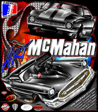 NEW Art McMahan 57 Chevy And Camaro Pro Modified Drag Racing T Shirts