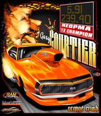 NEW !! Gary Courtier NEOPMA Championship Pro Modified Drag Racing T Shirts Three Time Returning Customer