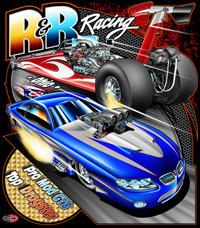 NEW !! R &, R Racing Pro Modified GTO Drag Racing T Shirts