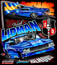 NEW !! Frank Lidman Top Doorslammer Mustang Drag Racing T Shirts