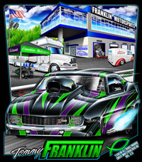 NEW !! Tommy Franklin, Franklin Motorsports PDRA, EOPMA Pro Modified Nitrous Camaro Drag Racing T Shirts