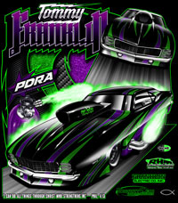 NEW !! Tommy Franklin 2014 PDRA Pro Nitrous Pro Modified Camaro REPEAT Returning Customer Drag Racing T Shirts