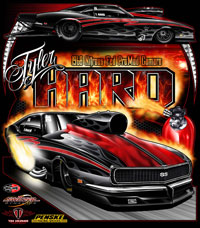 NEW !! Tyler Hard Outlaw Pro Nitrous Pro Modified Camaro Drag Racing T Shirts