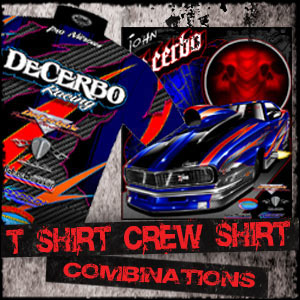 Complete Drag Racing T Shirt and Team / Crew Shirt Packages