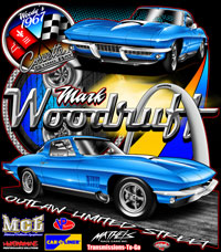 Mark Woodruff Turbo Corvette Drag Racing T Shirts