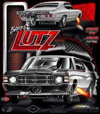 NEW !! Barry Lutz Outlaw Drag Radial 275 Chevelle Drag Racing T Shirts