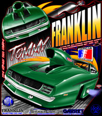 NEW!! Tommy Franklin ADRL Pro Nitrous Camaro Pro Mod Drag Racing T Shirts