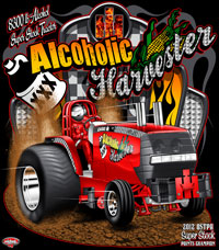 Alcoholic Harvester Custom Tractor Pulling T Shirts